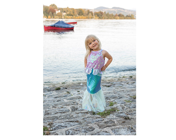 Girls Princess Mermaid Costume Cosplay Party Dress