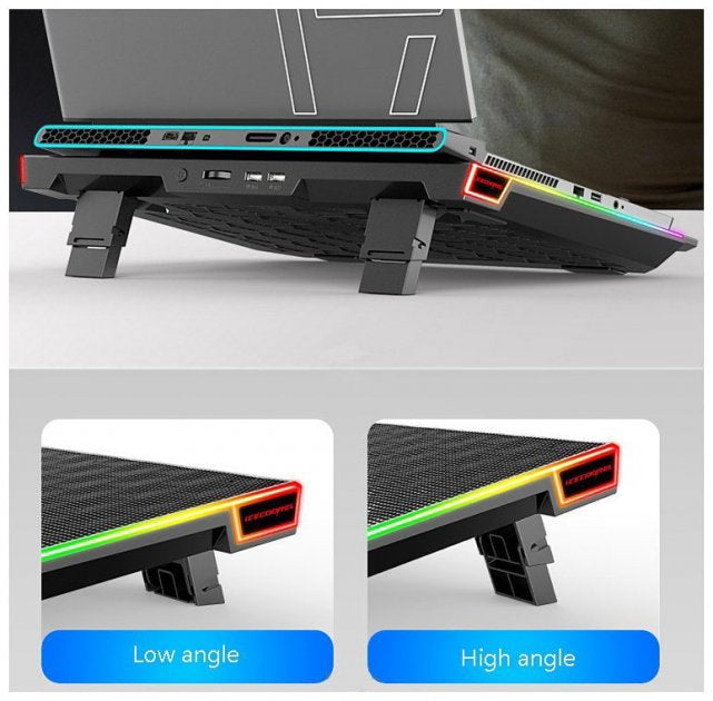 Laptop stand RGB 2 USB Port LED Laptop Cooling Pad