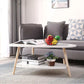MFurn White Marble Coffee Table – Nordic Double-Layer Wooden Living Room Table