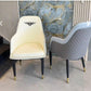 MFURN Bentley Design Dining Chair with Synthetic Leather and Metalic Legs Grey Only