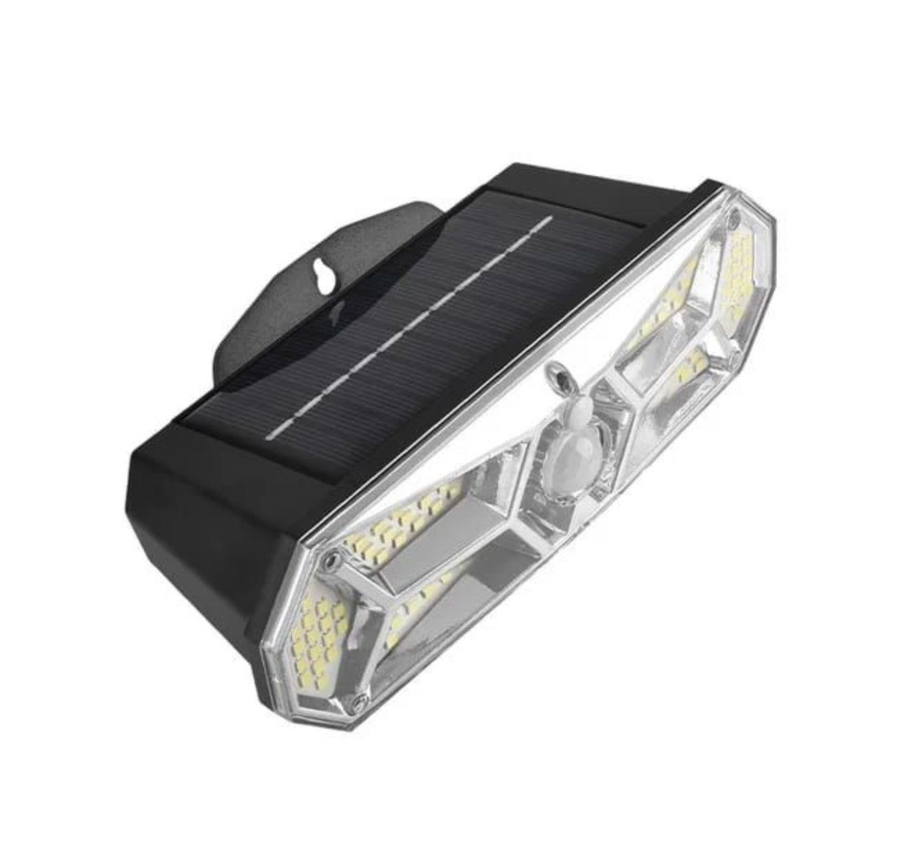 MTech Rechargeable Waterproof Solar Powered Wall 126COB Light With Smart Sensor Motion 2pc Pack