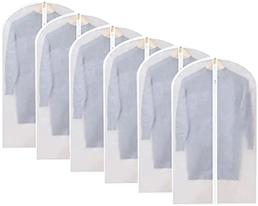 Re-Usable Full Zipper Clothes Cover Bag 5pcs 60 x 100