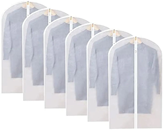 Re-Usable Full Zipper Clothes Cover Bag 5pcs 60 x 100