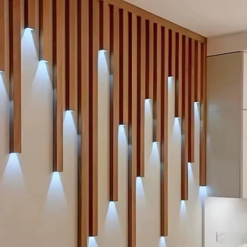 MHOME 3D Modern WPC Wall Panels With LED Lights