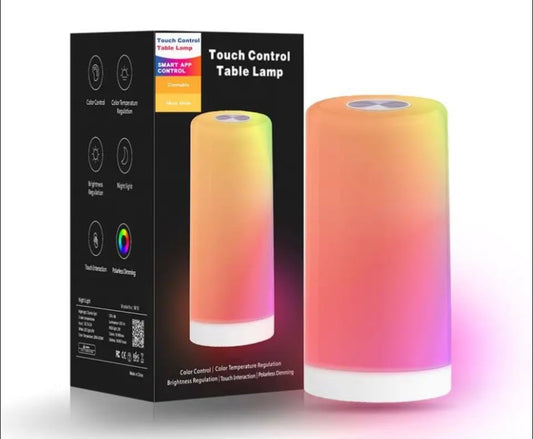 Touch Control Table Lamp Smart RGB Table Lamp LED Light Dimmable Tuya APP Control adjustable brightness USB Powered for BedRoom, Office, and Living Room