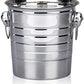 12L Stainless Steel Ice Bucket with Side Handles | Beverage Cooler | Silver