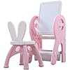 Kids 3-in-1 Convertible Table & Chair Set with 60 Blocks, Art & Storage
