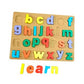 Wooden Alphabet Puzzle Board – Colorful Learning Toy for Toddlers & Preschool Kids