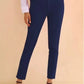 Ladies High Waisted Formal Ankle Trousers-Various Colours