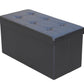 Double faux leather ottoman