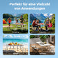 MFurn Portable Folding Camping Table Inc 4 Foldable Chairs