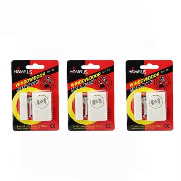 HOMELUS Wireless Magnetic Sensor Window Door Entry Alarm System