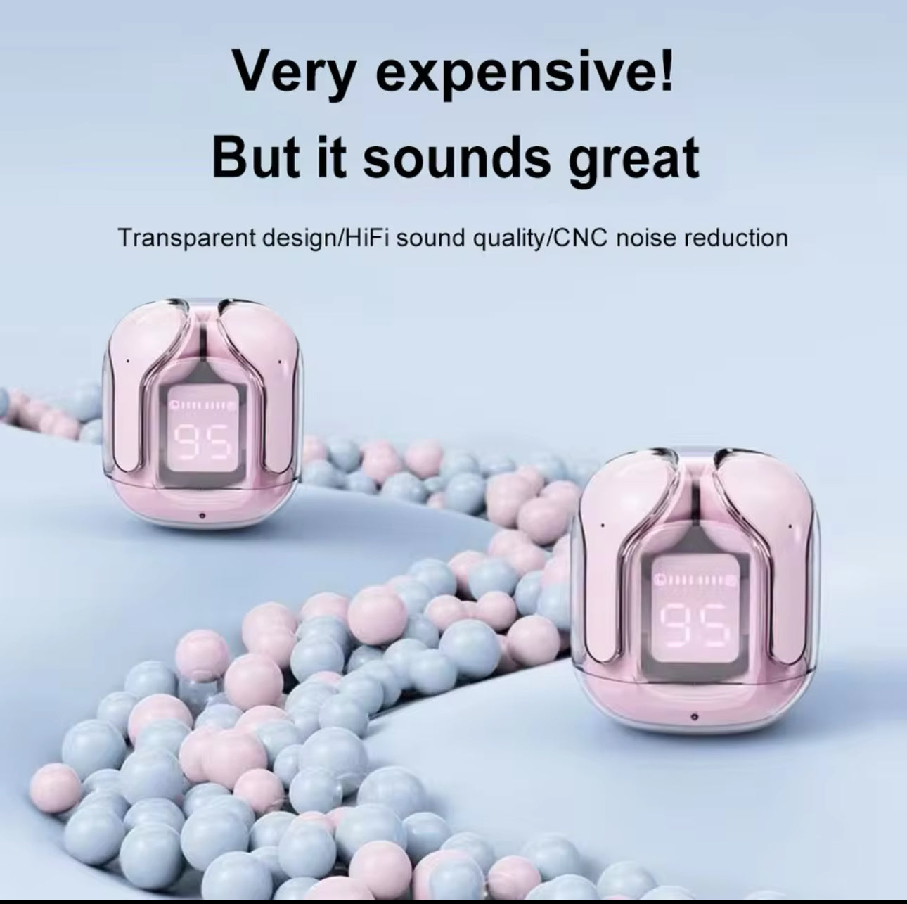 Bluetooth-Compatible 5.3 HiFi Stereo  LED  Digital Display Earbuds - Various Colours