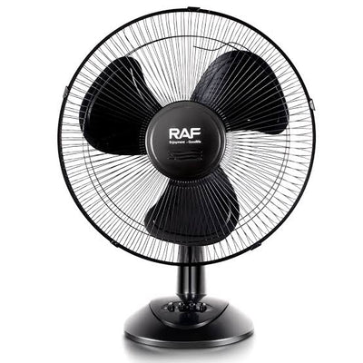 RAF Portable 3-Speed Table Fan with Adjustable Tilt - RAF Portable 3-Speed Electric Cooling Fan with Adjustable Tilt