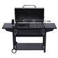 MHome Deluxe Charcoal Barbecue Trolley Grill With Cast Iron Grates & Side Tables