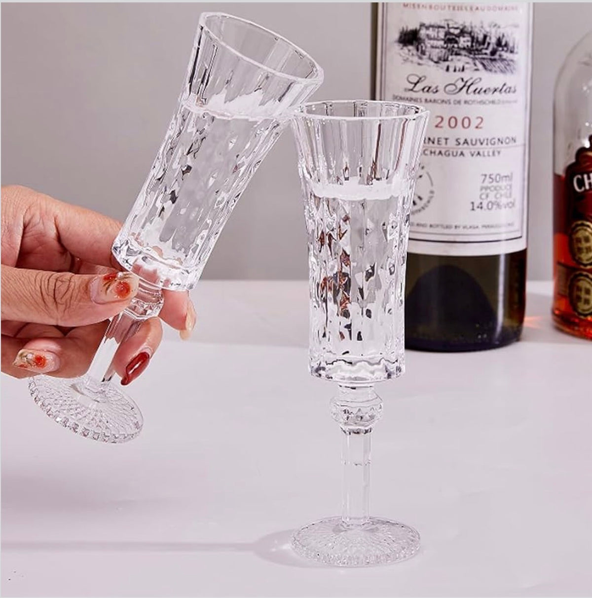 MHome Fluted Champagne Glass Set 6pc