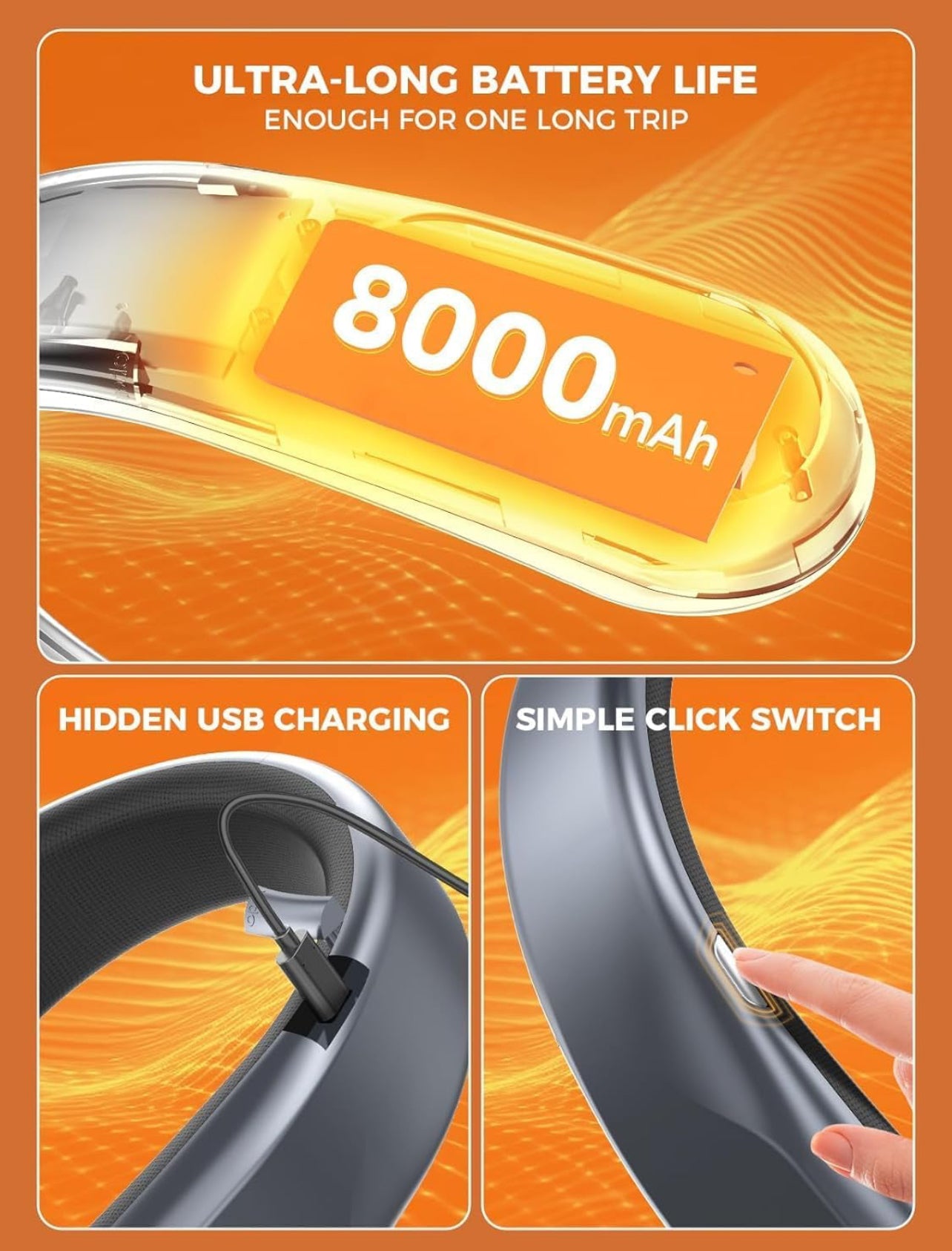 Handy Heater Neck Warmer Rechargeable Wearable Neck Heater for