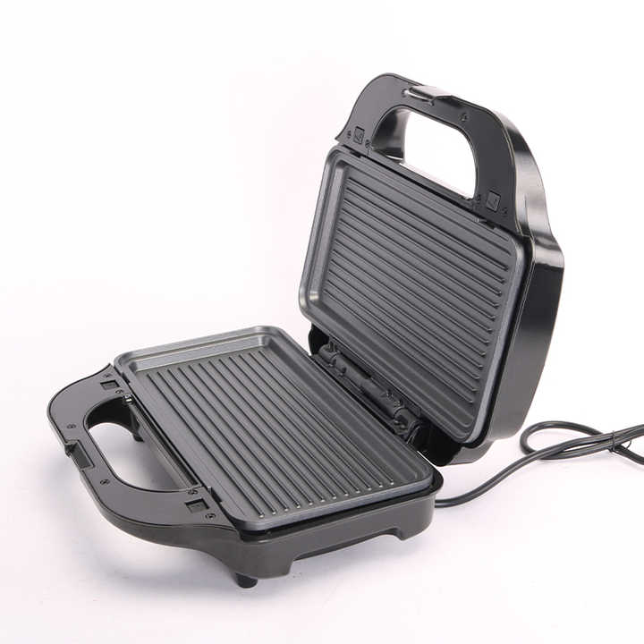 ENZO 2 in 1 Breakfast Sandwich Panini Waffles Electric Grill Non Stick Bread Maker Household Smokeless Stainless Steel BBQ Grill