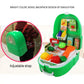 Children Simulation Kitchen Tableware Makeup Cashier Tool Set Backpack Box Toys