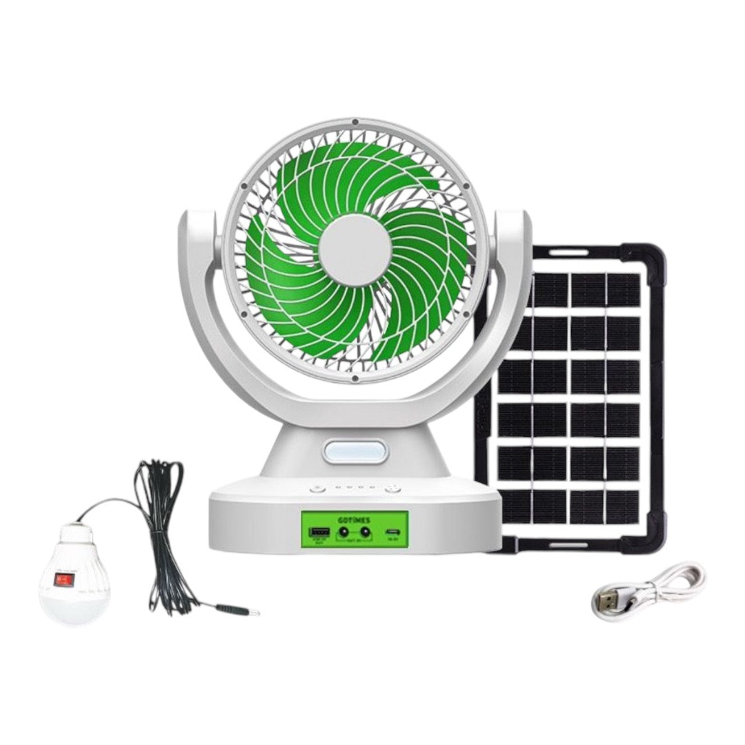 Solar Fan With Multifunction Light