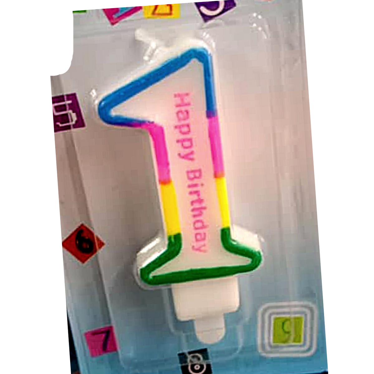 Birthday Candle Rainbow Numbers