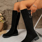 Ladies Faux Suede High Boots-Various Colours