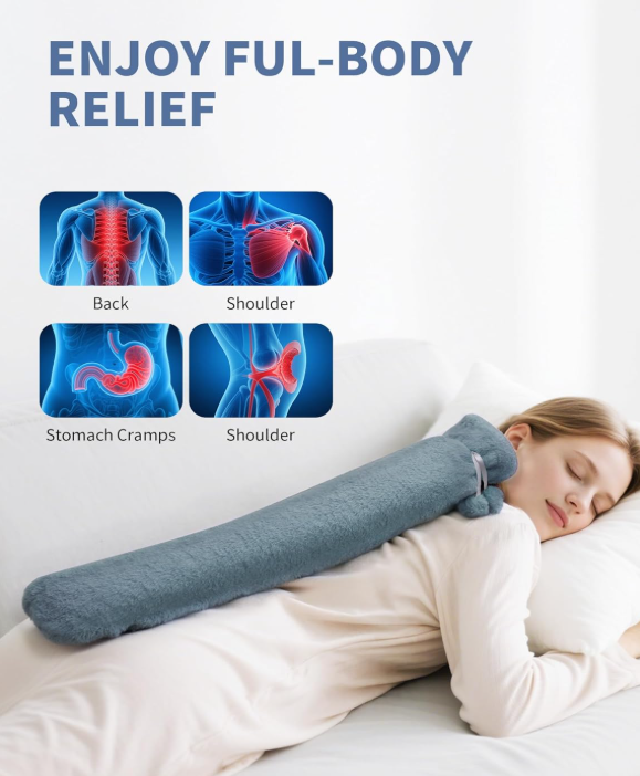 MHome Long Plush Hot Water Bottle-Various Colours
