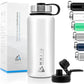 Stainless Steel Drinking Bottle, 1000 ml, Premium Insulated Bottle for Hiking, Fitness, Cycling, School and Office, with Free Sports Lid