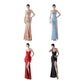 Ladies Floor Length Evening Gown-Various Colours
