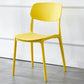 MFurn Contemporary Scandinavian Macaron Square Plastic Stackable Dining Chair Backrest For Dining Room-Various Colours