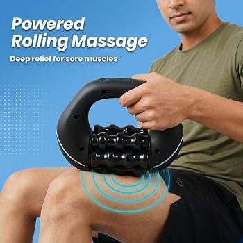 MSportz Electric Handheld Rolling Massager,Electric Rolling Percussion Massager,Marvixor Cellulite Roller,Ergonomic Multiple Handles, 3 Strength Levels, and 24 Massage Buttons