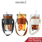 MHome Glass Tumbler with Leather Sleeve and Straw, 450ML,Clear|Stylish Coffee & Juice Sipper Bottle|Reusable Water Cup with Straw & Lid |Premium Clear Drinking Bottle for Gym,School &Travel.
