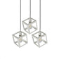 Hello Today 3 Square Shape Metal Pendant Light