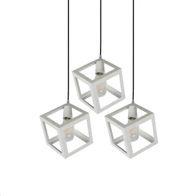 Hello Today 3 Square Shape Metal Pendant Light