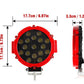 LED Light Bar 51W 7 Inch Spot Beam Headlamp LED Round Work Light Off Road Fog Light Driving Light For SUV Boat 4x4 Jeep