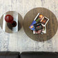 MFurn Nordic Modern Coffee Table with Sleek European-Style Design Clear Glass Top and Wood Panel for Living Rooms