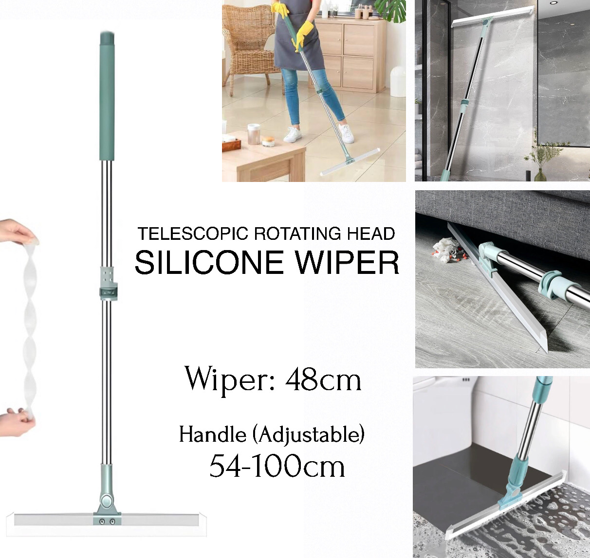 MHome Long Handle Adjustable Mop