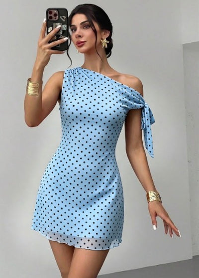 Ladies Sexy Off Shoulder Mini Summer Dress-Various Colours