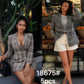 Ladies Double Breasted Plaid Blazer-Various Sizes