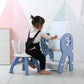Kids 3-in-1 Convertible Table & Chair Set with 60 Blocks, Art & Storage