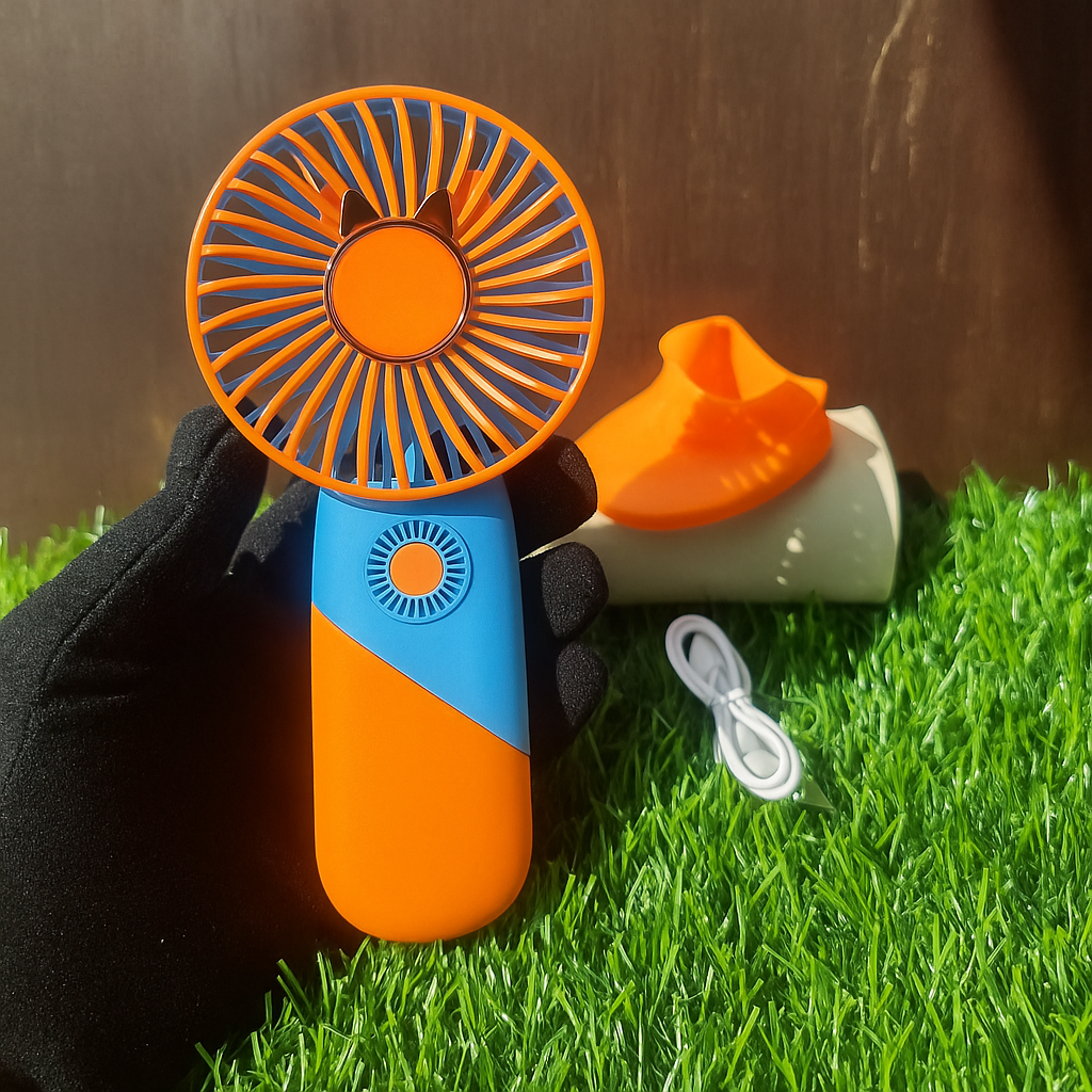 BreezePop™ Mini Fan – 3-Speed Rechargeable Handheld Fan