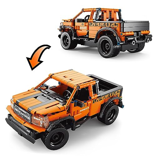 RiceBlock Ford Raptor RC Block Set with Handheld Controller, Speed and Sports Car