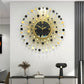 Classic Sun Burst Metal Wall Clock Living Room Decoration Silent Battery Operated Clock,60 x 60 cm