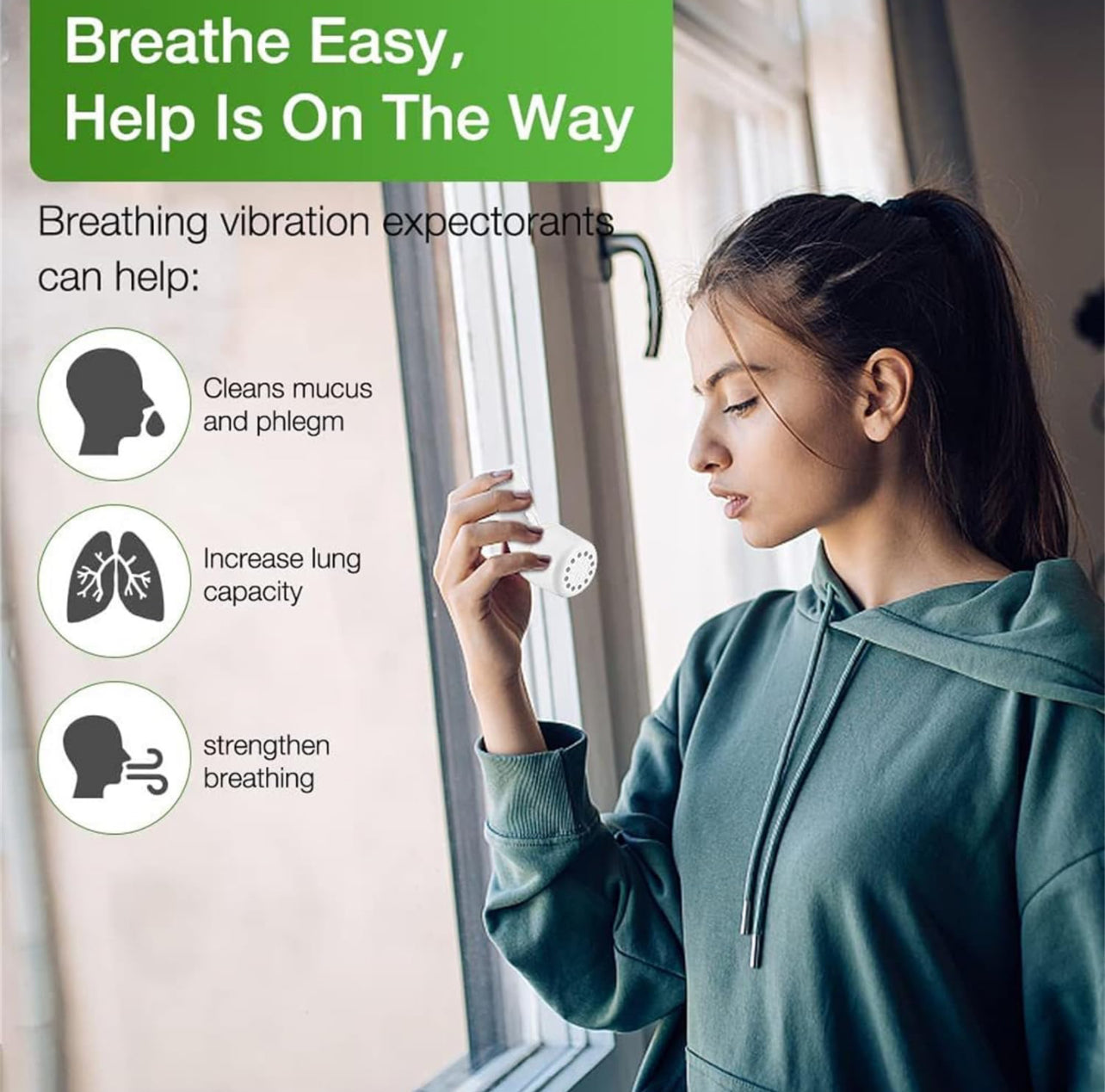 Breathing Exerciser for Lungs, Mucus Clearance Device