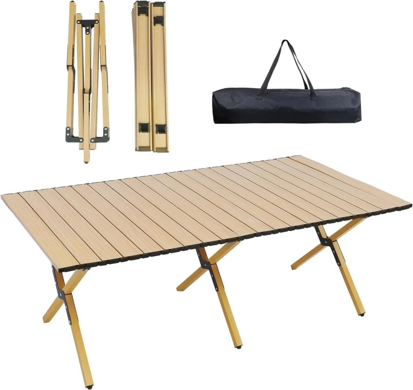 MFurn Aluminium Alloy Outdoor Egg Roll Picnic Foldable Camping Table-Various Sizes