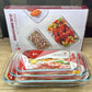 MHome 3 Piece Oven Safe Glass Baking, Roasting & Casserole Dish Set - Rectangular - Various Options