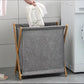MHome Wooden Laundry Hamper Folding Laundry Basket X Frame Basket Washable Basket