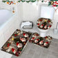 MHome Christmas Bathroom-Toilet Set with Rugs for Bathroom Decor Set3pc