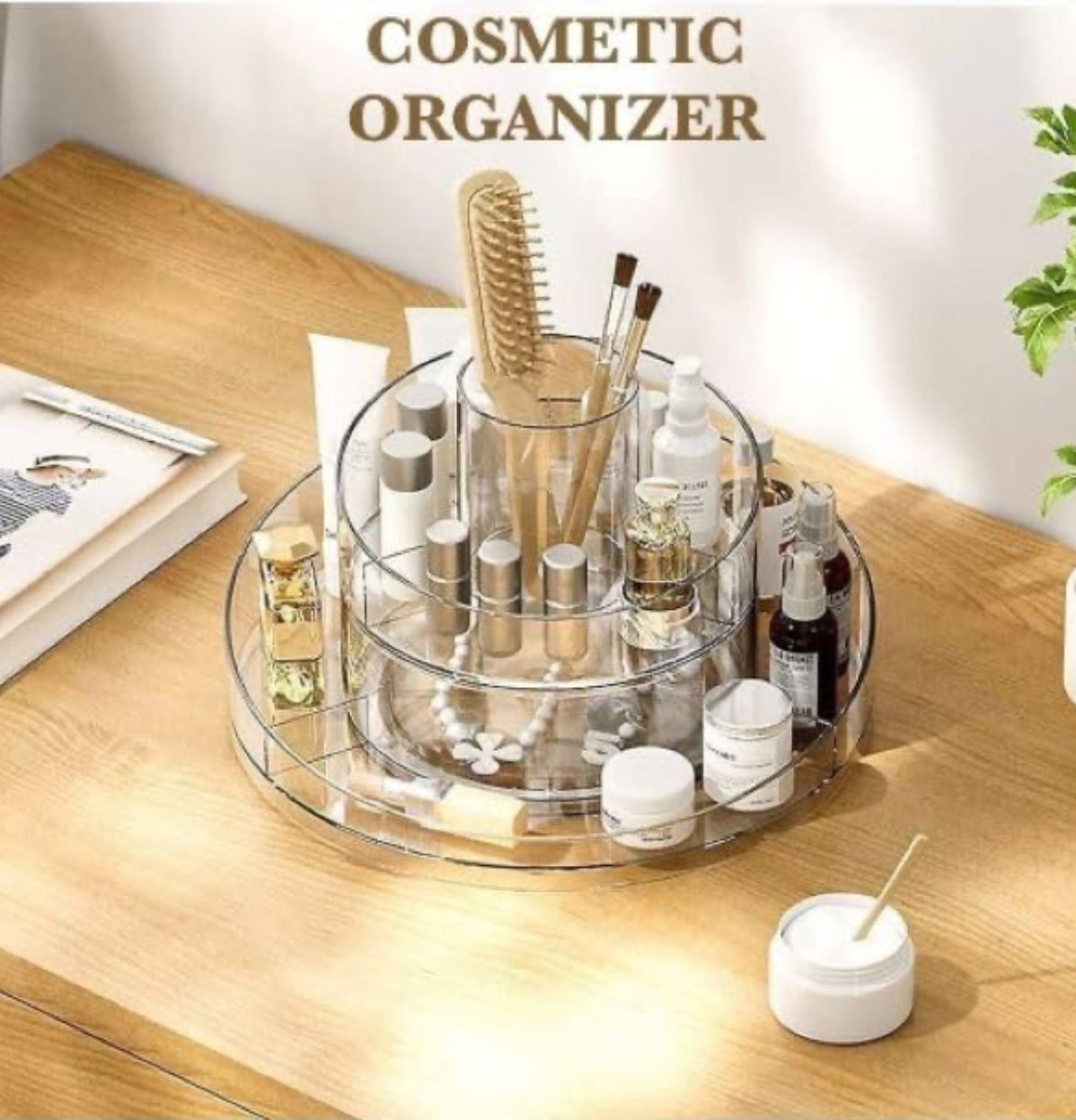 MHome Rotating Cosmetic Storage Box Large Capacity