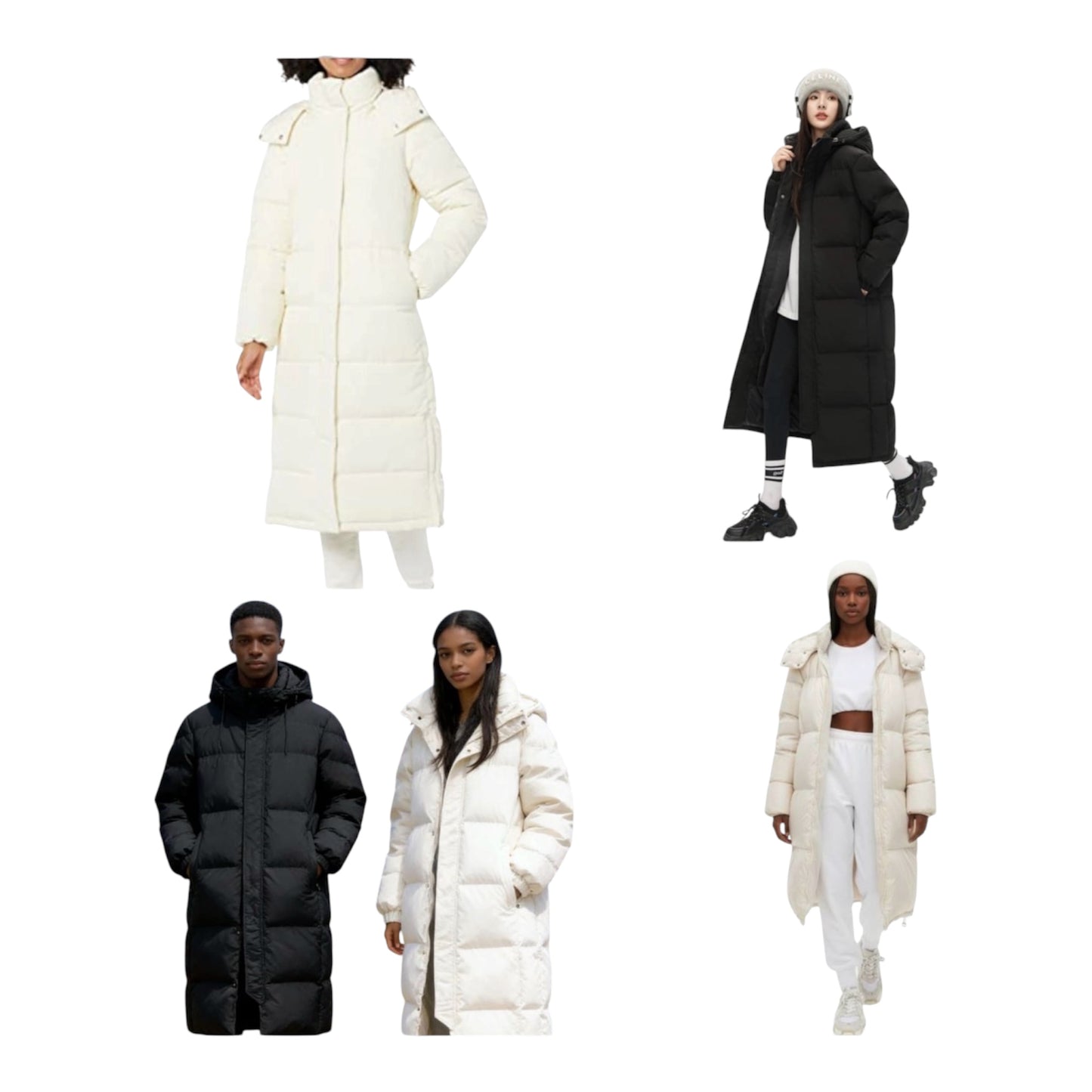 Hooded Long Puffer Jacket-Various Colours